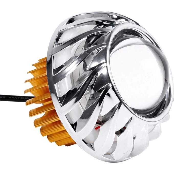 Motorfiets Koplamp LED Projector Lens Enkele Halo Engel Duivel Oog Spot Verlichting Groen groen