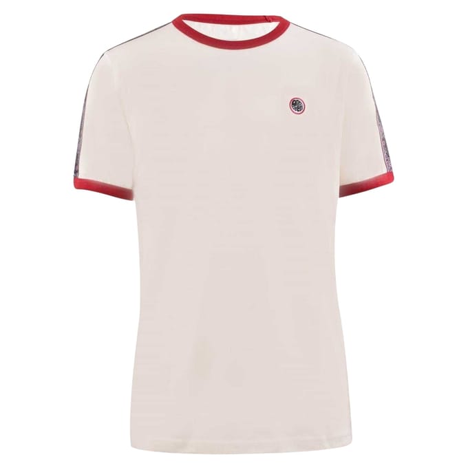 Pretty Green Heren Eclipse Paisley Getapete T-Shirt (Wit)