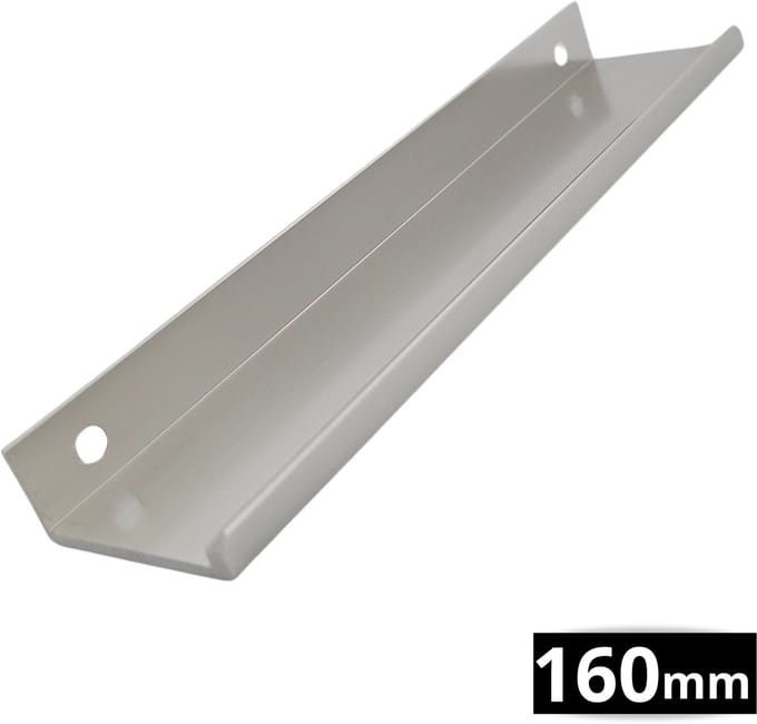 Handgreep Plat 160mm RVS - Fargo - Boormaat 160mm - Incl Schroeven