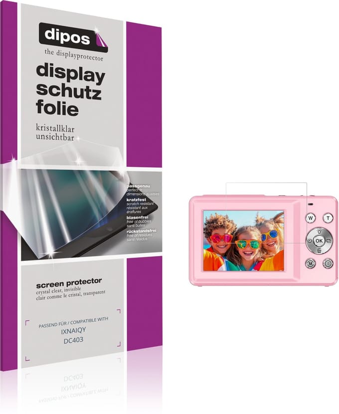 dipos – 4x Beschermfolie geschikt voor IXNAIQY DC403 | Krasbestendige & heldere Screenprotector Ultra-Thin