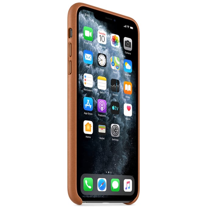 Leather Backcover voor de Apple iPhone 11 Pro Max - Saddle Brown