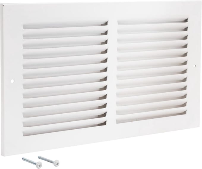 Ventilatie rooster retourlucht 12x6 inch wit staal
