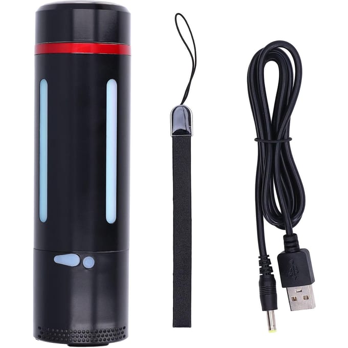 Slimme Vacuümfles USB Opladen Bluetooth Speaker Muziek Licht Geïsoleerde Waterfles met Temp black