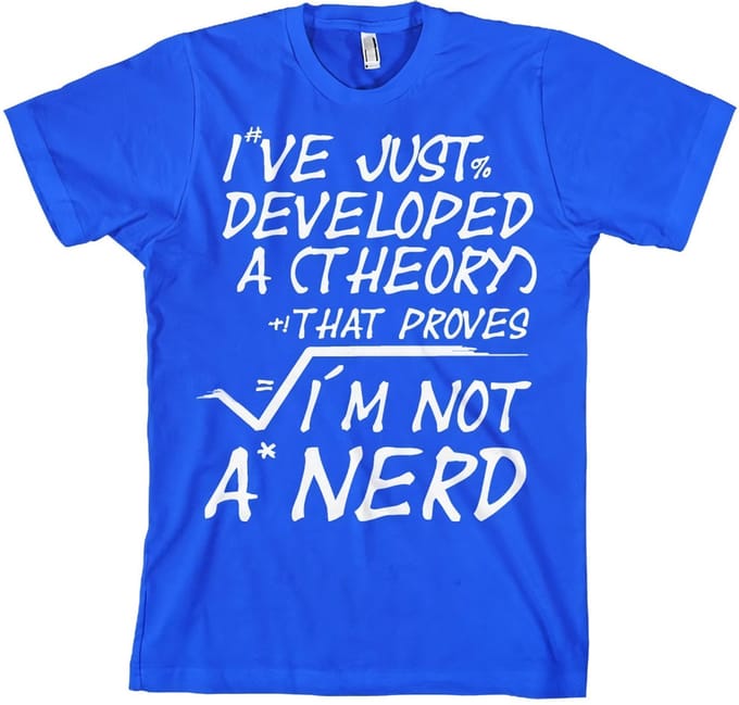 Hybris T-shirt ‘A Theory I'm Not A Nerd’ SH-1-15370-H18-17