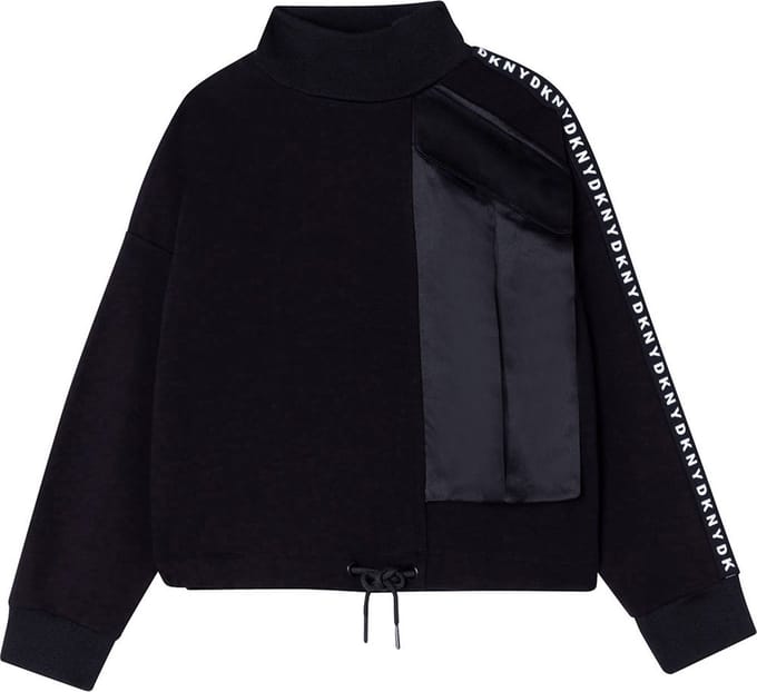 Dkny D35r77-09b Sweatshirt Zwart 10 Years Meisje