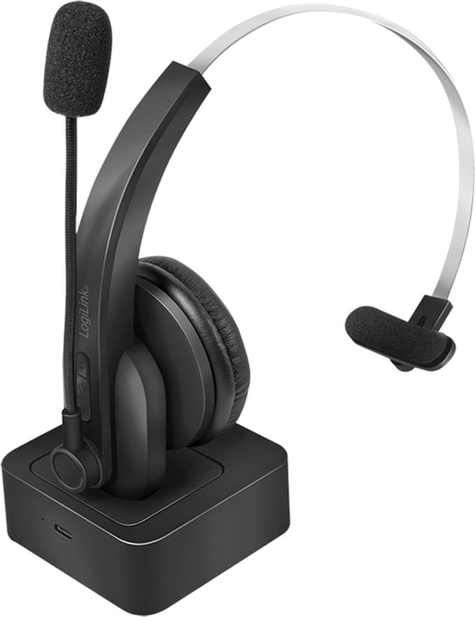 LogiLink BT0059 On Ear headset Bluetooth Mono Zwart Ruisonderdrukking (microfoon) Mono Telefoon