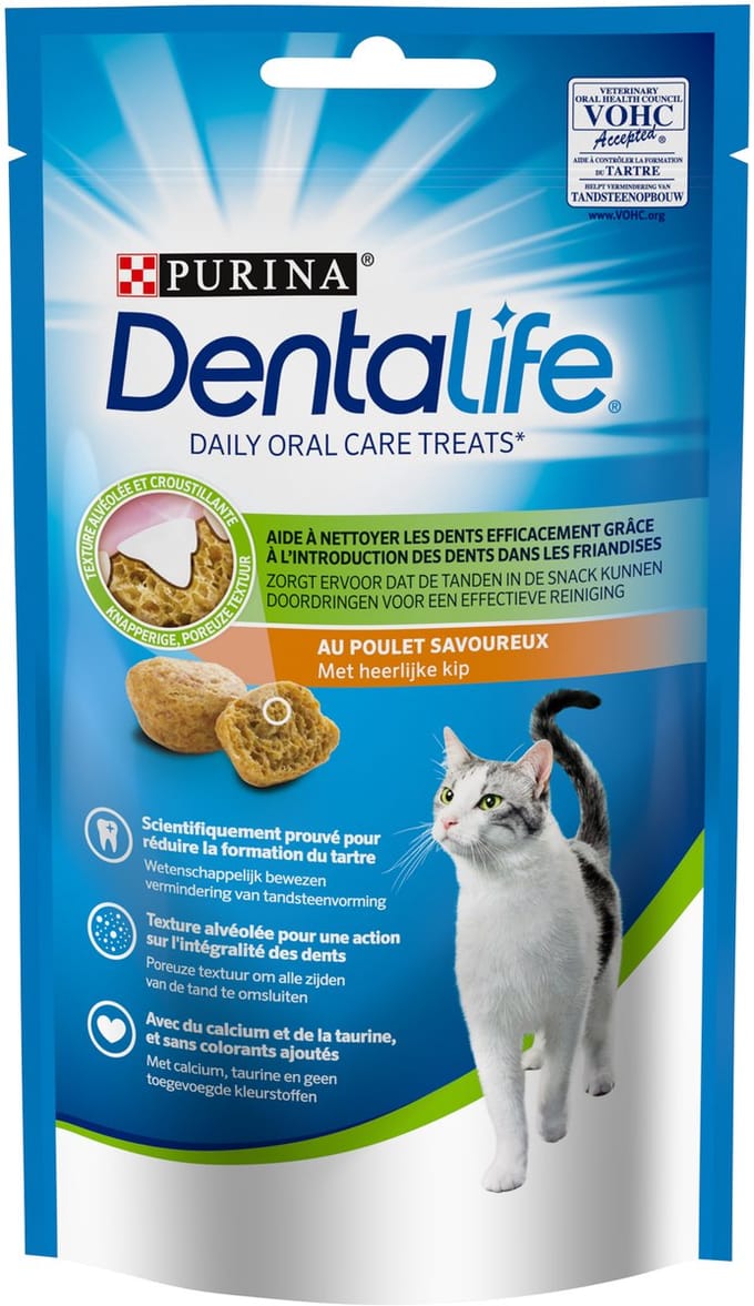 DentaLife Kauwsnacks Kat - Kip - 3 x 40 g