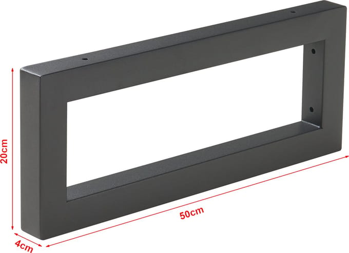 Ophangbeugel set van 2 Hawangen 50x20 cm zwart [en.casa]