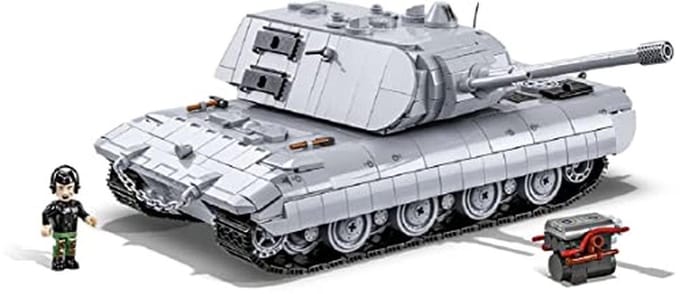 E-100 Pantservewagen Model met Beweegbare Toren en Figuur