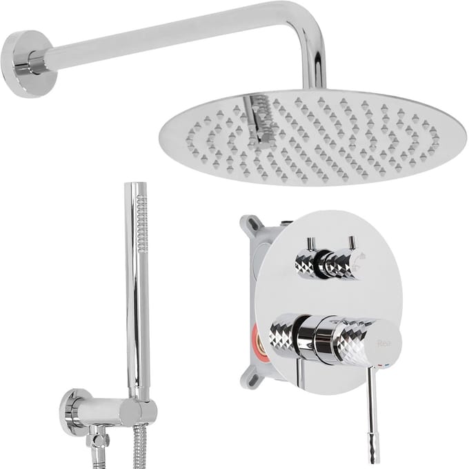Rea Lungo +Box - Inbouwdoucheset - Chroom - 36X16X8Cm