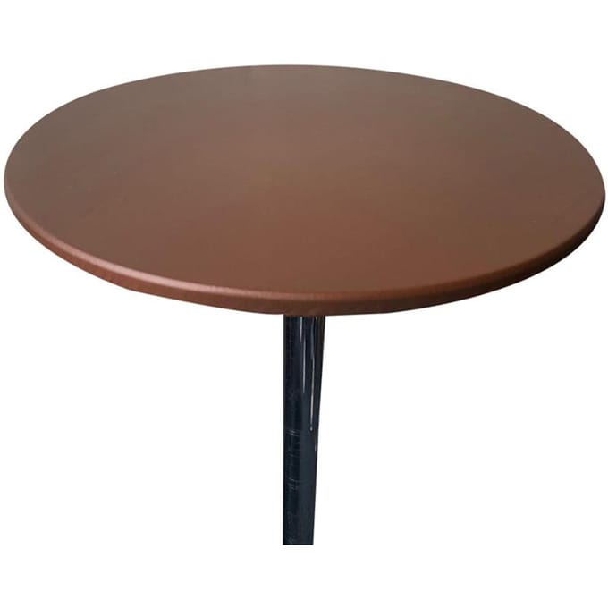Tafelkleed Beschermer Waterdicht Polyester Rond Tafelkleed Catering Ingericht Tafelkleed met elastische randen 80cm bruin