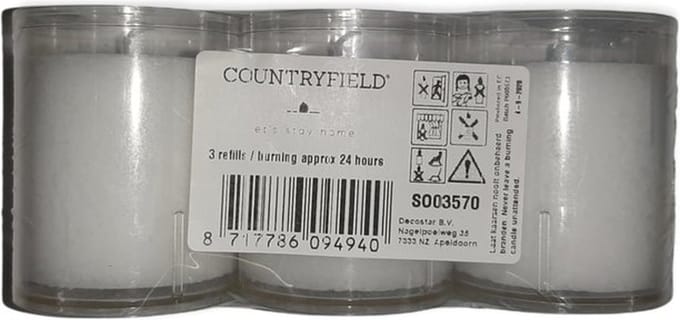 Countryfield set van 3 kaarsjes