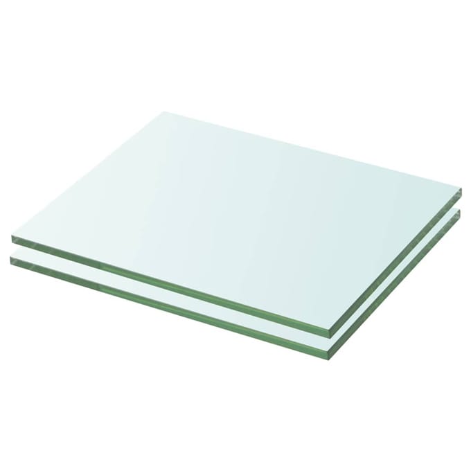 vidaXL - Schappen - 2 - st - 20x20 - cm - glas - transparant
