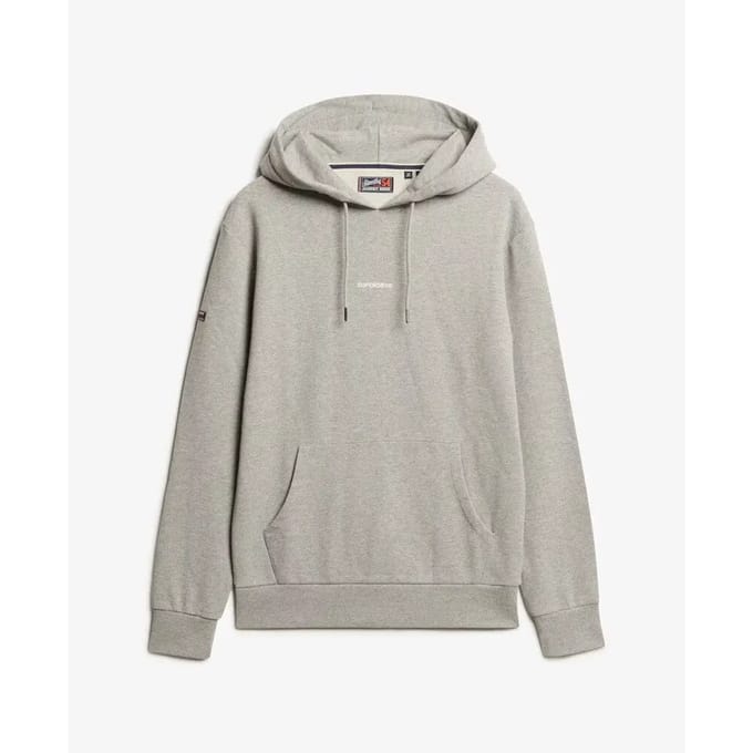 Superdry Effen Hoodie Grijs Grootte: XL