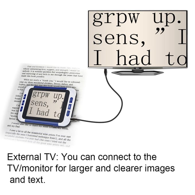 Loupe numérique LCD TFT 3,5 pouces Aide à la lecture électronique EU110‑ 32X Aide visuelle électronique EU Plug