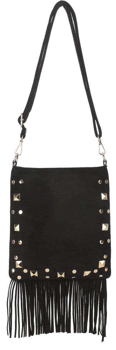 Giuliano kunstlederen suede schoudetas Iriane - Dames - Zwart