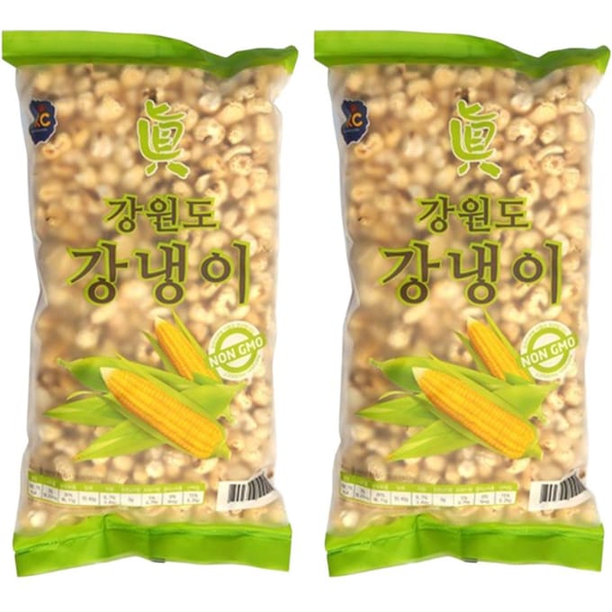 Durechon Gangwon-do Maïs soufflé Riz soufflé croustillant 160g x 2 Paquets beige