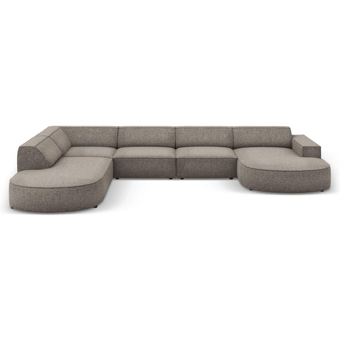 7-zitshoekbank Jodie links chenille afgerond | Micadoni Home