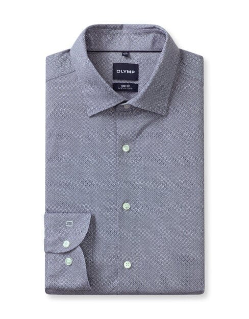 OLYMP Level Five 24/Seven Overhemd, Body Fit, Kent, Marineblauw