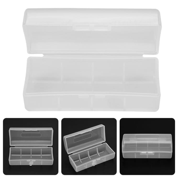 2 STUKS 26650 Batterij Opbergdoos Case Houder Waterdicht Batterij Beschermhoes white