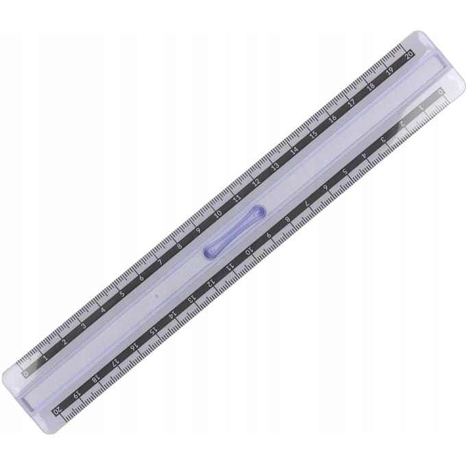 Memobe Dubbelzijdige Liniaal 20 cm - Transparant, Breukvast