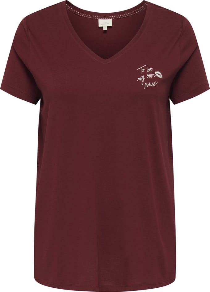 ONLY CARMAKOMA - CARKALLIE LIFE SS V-NECK A-SHAPE TEEJRS - Meisjes - T-shirts