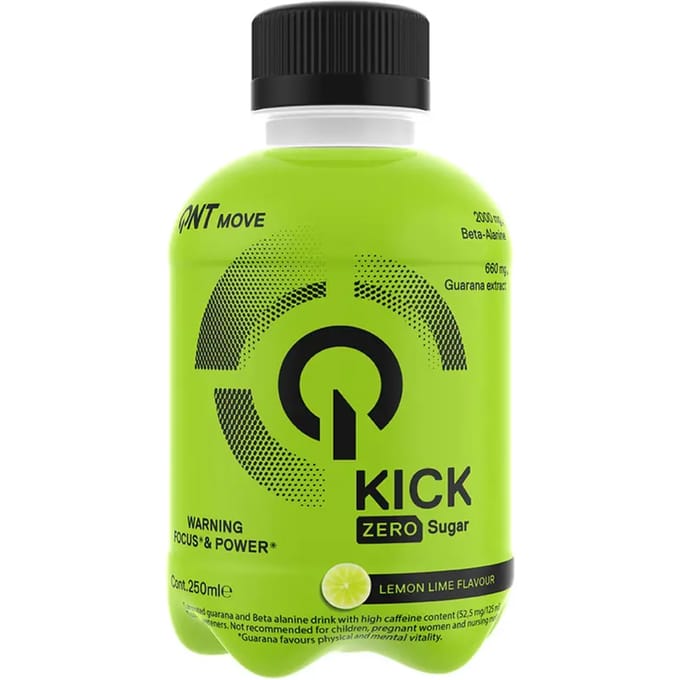 Suikervrije limoen energiedrank QNT Kick Drink