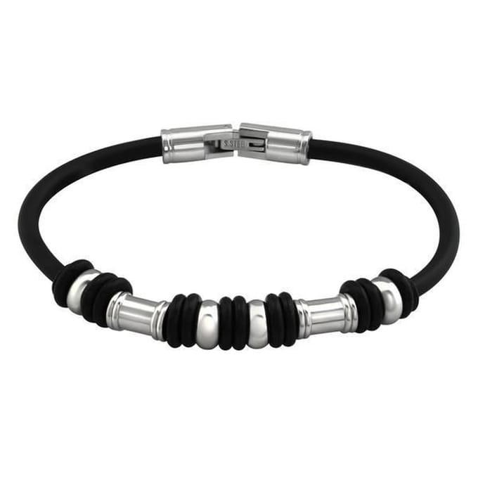 Montebello Armband Abia - 316L Staal - Rubber - 9mm - 19cm