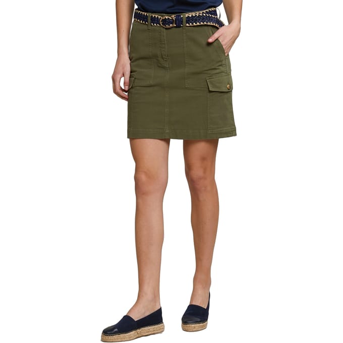 River Woods Khaki Short Skirt Applied Pockets Taglia: 34 | Minigonne Outlet | Donna