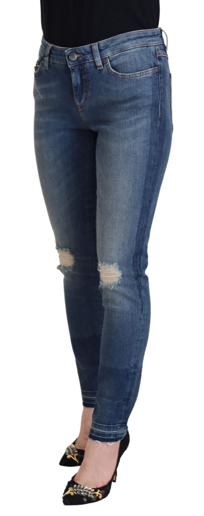 Versleten Skinny Jeans Model 73093