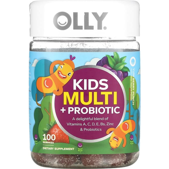 OLLY, Kids Multi + Probiotic, Yam Berry Punch, 100 gummies