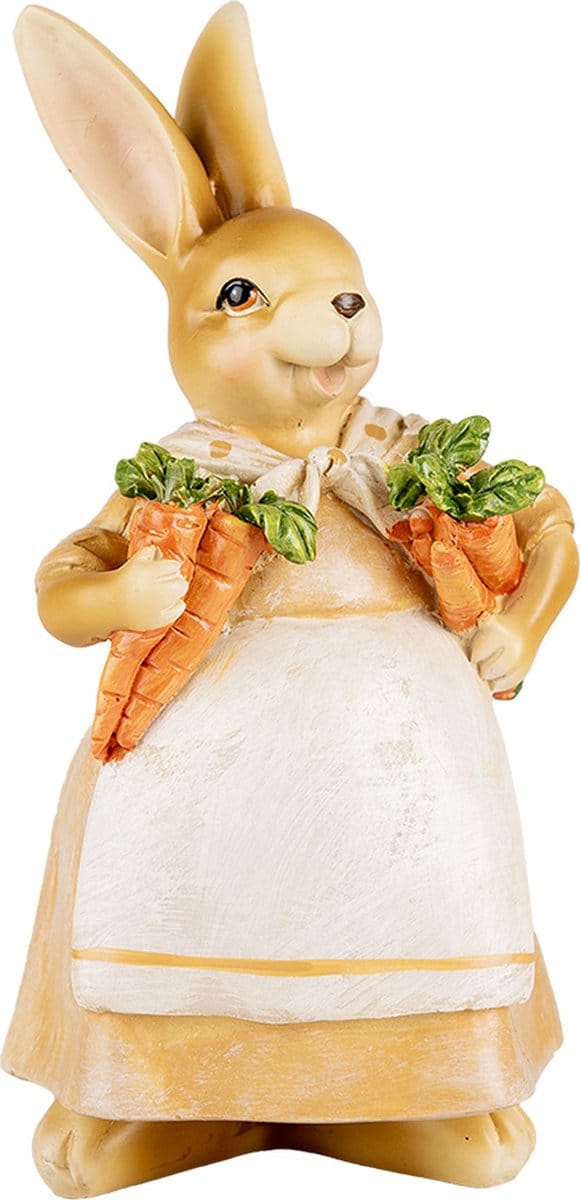 Clayre & Eef Decoratie Beeld Konijn 20 cm Bruin Kunststof