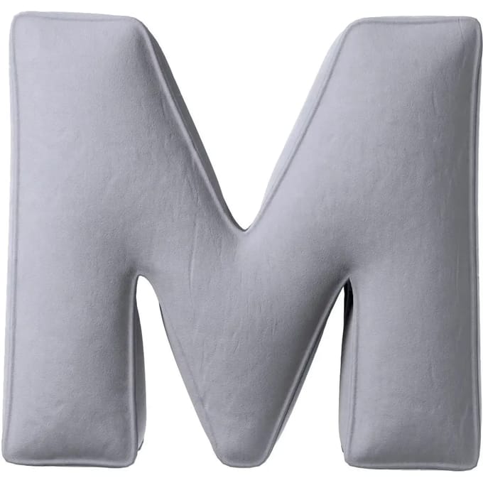 Kussen letter m Yellow Tipi Posh Velvet