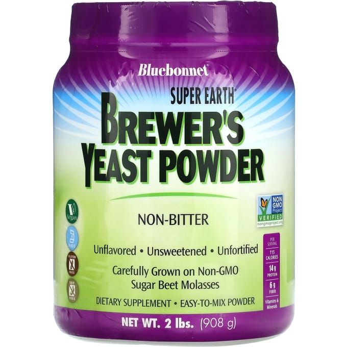 Bluebonnet Nutrition, levure Super Earth, sans saveur, 2 lb (908 g)
