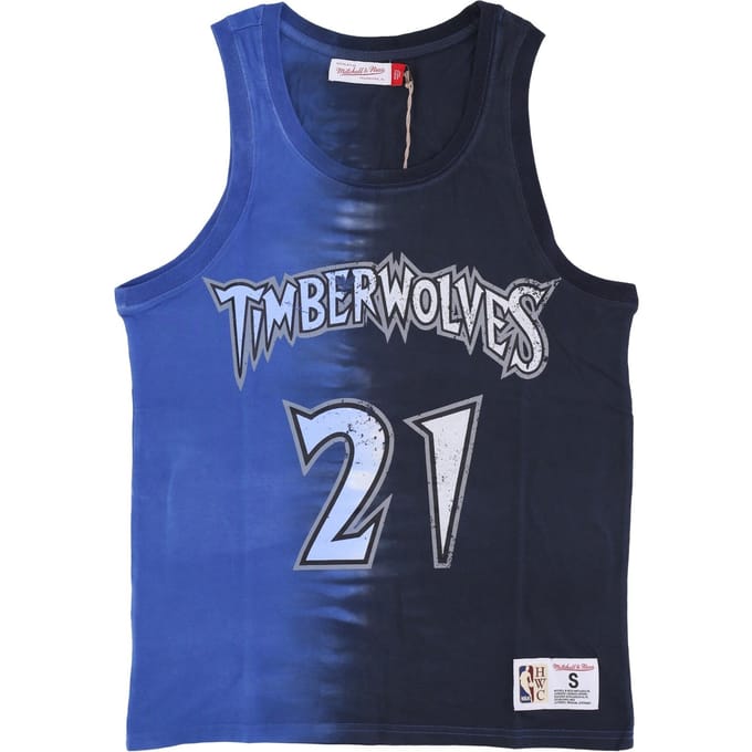 NBA Verticale Tie Dye-tanktop Hardwood Classics nr. 21 voor heren Kevin Garnett Mintim