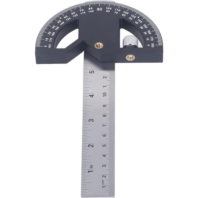 Hoekmeter Timmerman Hoekliniaal voor Houtbewerking Randmeting en Aftekenen 8 inch gray