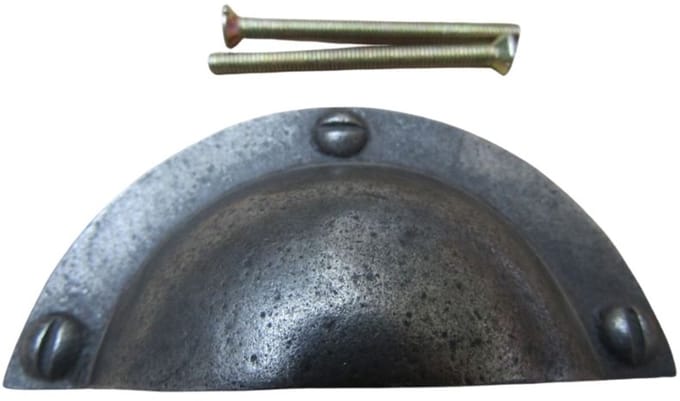 Rear Fix Victorian Cup Pull Handle Antique Iron