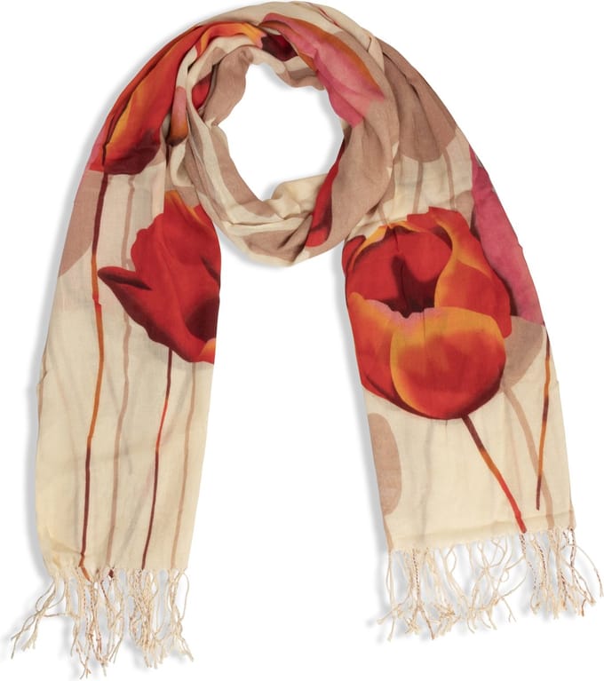 Robin Ruth Lente Sjaal Tulpen Geel/beige