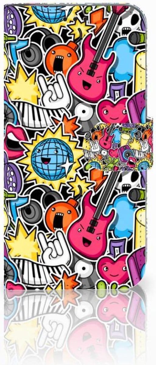 Book Case voor Motorola Moto G7 | G7 Plus Wallet Case met Pasjes Punk Rock