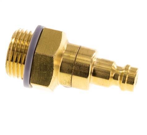 Messing DN 5 Luchtkoppeling Insteeknippel G 3/8 inch Buitendraad Double Shut-Off