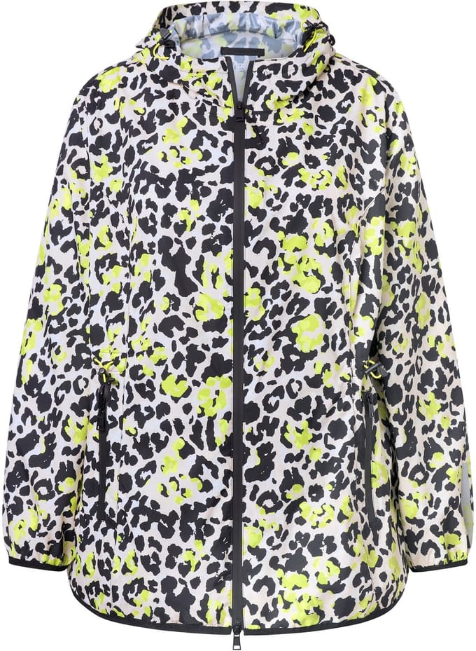 Ulla Popken - Dames - Regenjas licht waterdicht klein opbergbaar - Limoen - Maat 46+