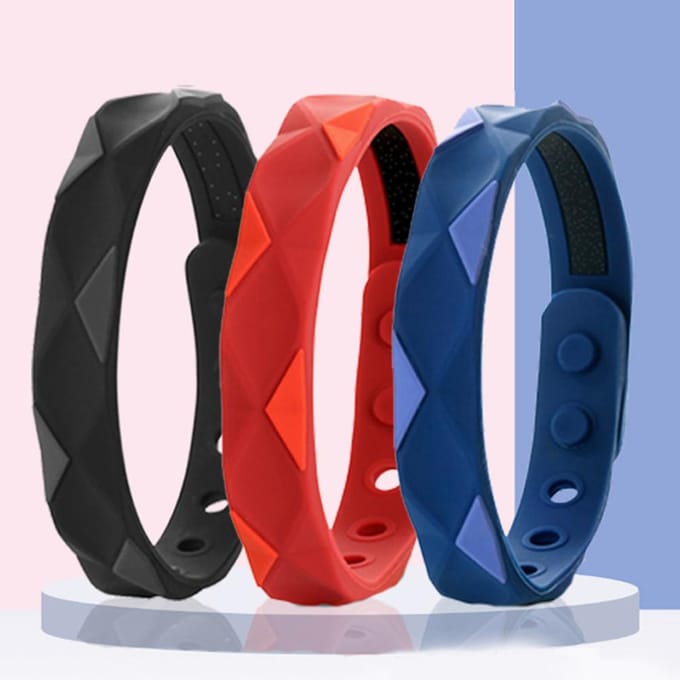 Modieuze Verstelbare Antistatische Armband Siliconen Lichaam Statische Sport Polsband blauw