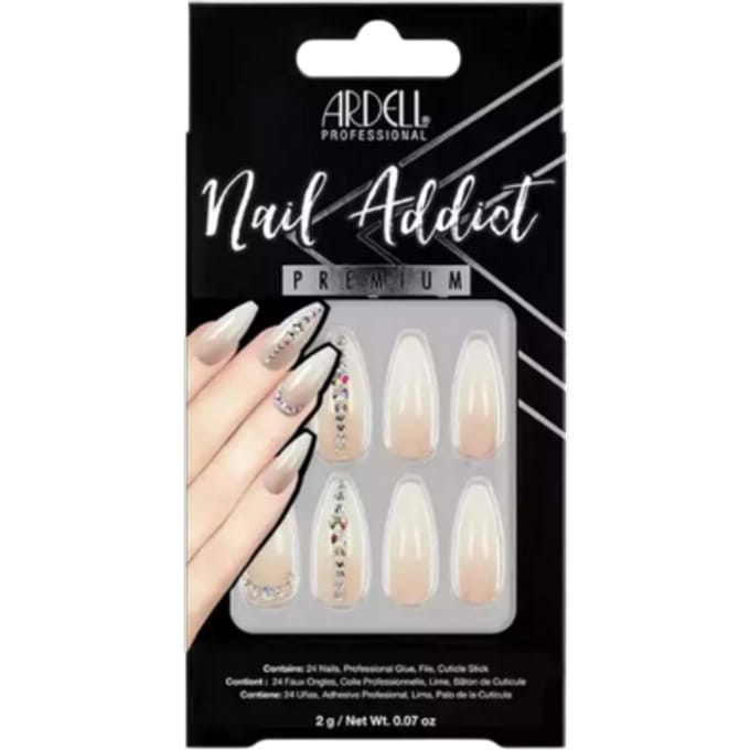 Ardell Nail Addict Nude Light Crystal kunstnagels - 24 stuks
