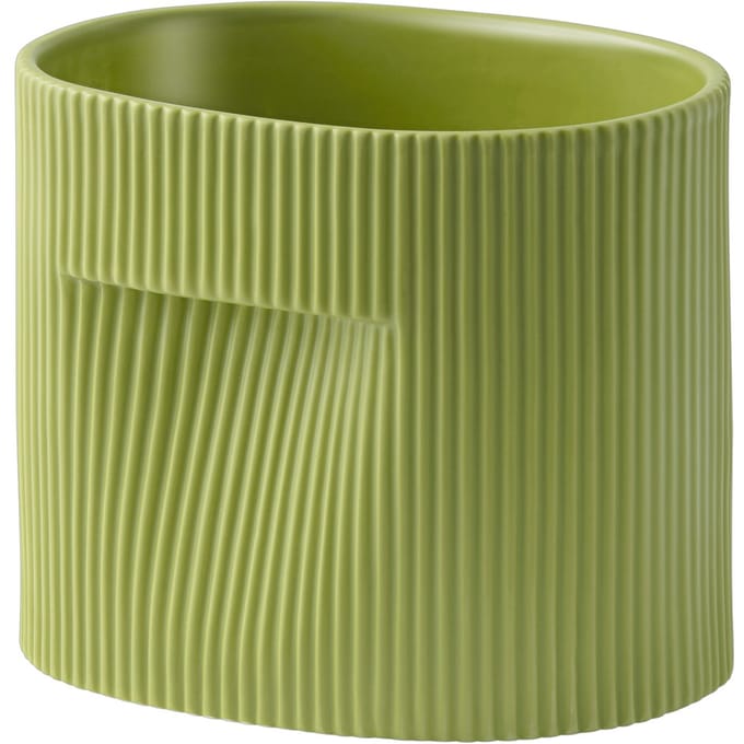 Muuto Ridge plantenbak - moss green - Hoogte 15 cm