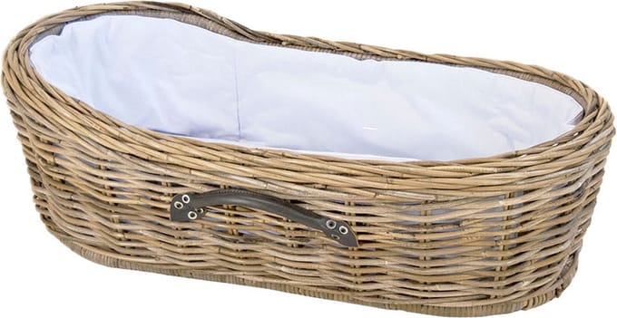 Babywieg Sumatra met bekleding Grey Rotan