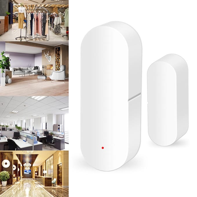Slimme WiFi Deur Raam Open/Gesloten Sensor Detectoren Spraakbesturing voor Google Home voor Tuya white