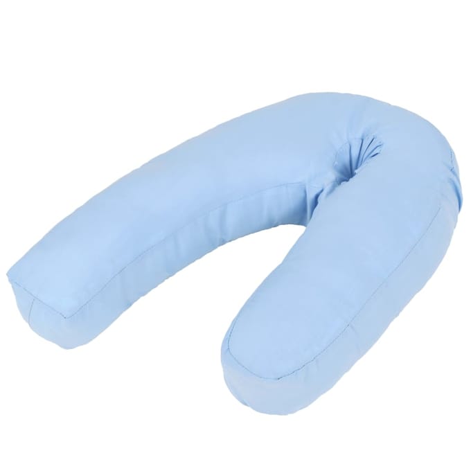 vidaXL - Zwangerschapskussen - J-vormig - 54x(36-43) - cm - blauw