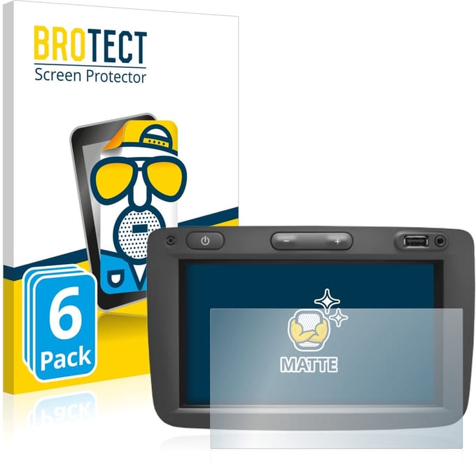 BROTECT - Screenprotector voor Dacia Media Nav - Folie Beschermfolie matte 6 Stuks