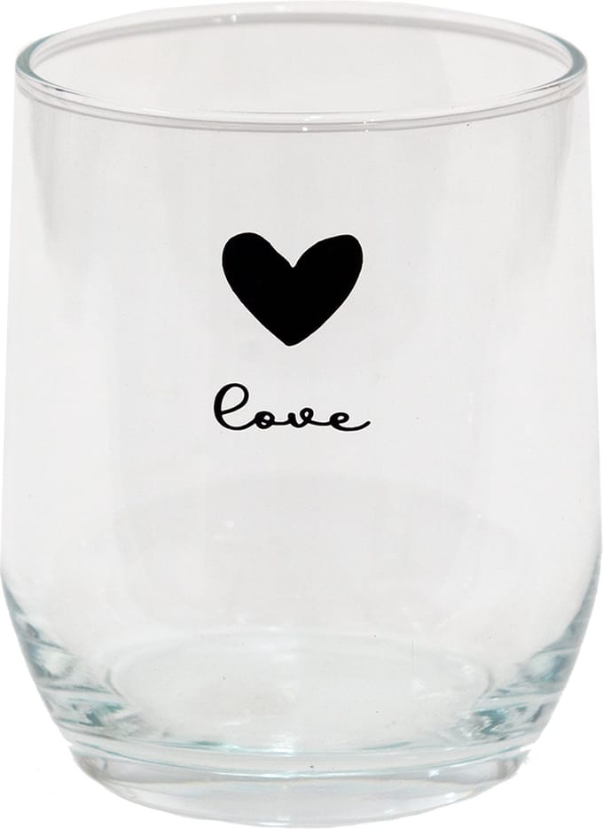 Clayre & Eef Waterglas 300 ml Glas Hart