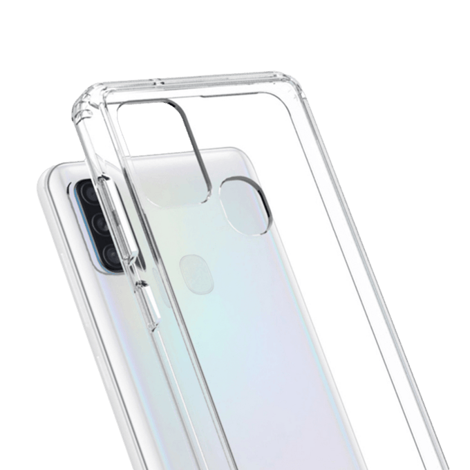 CaseBody  Samsung Galaxy A21s Clear Guard Hoesje Transparant